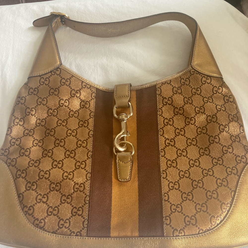 Gucci bronze hobo Jackie O 1961 EUC